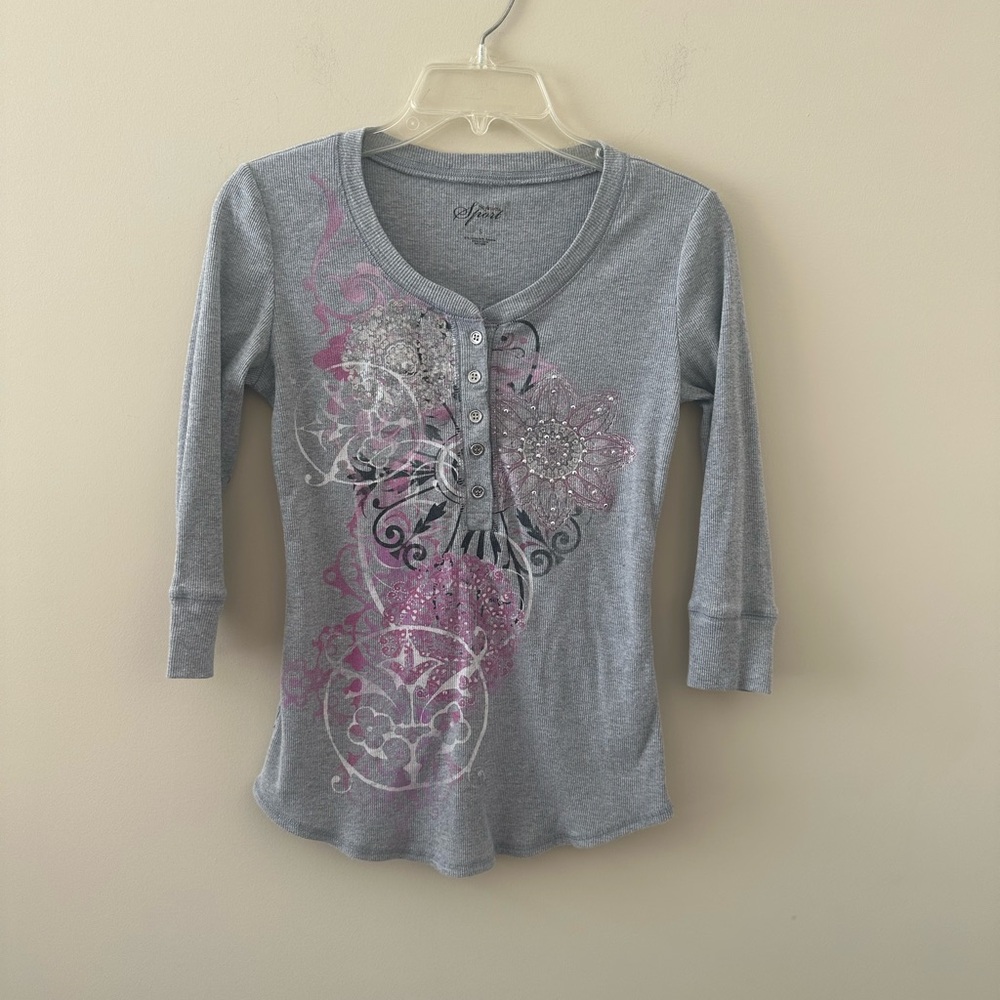 Gray and Pink Shirt